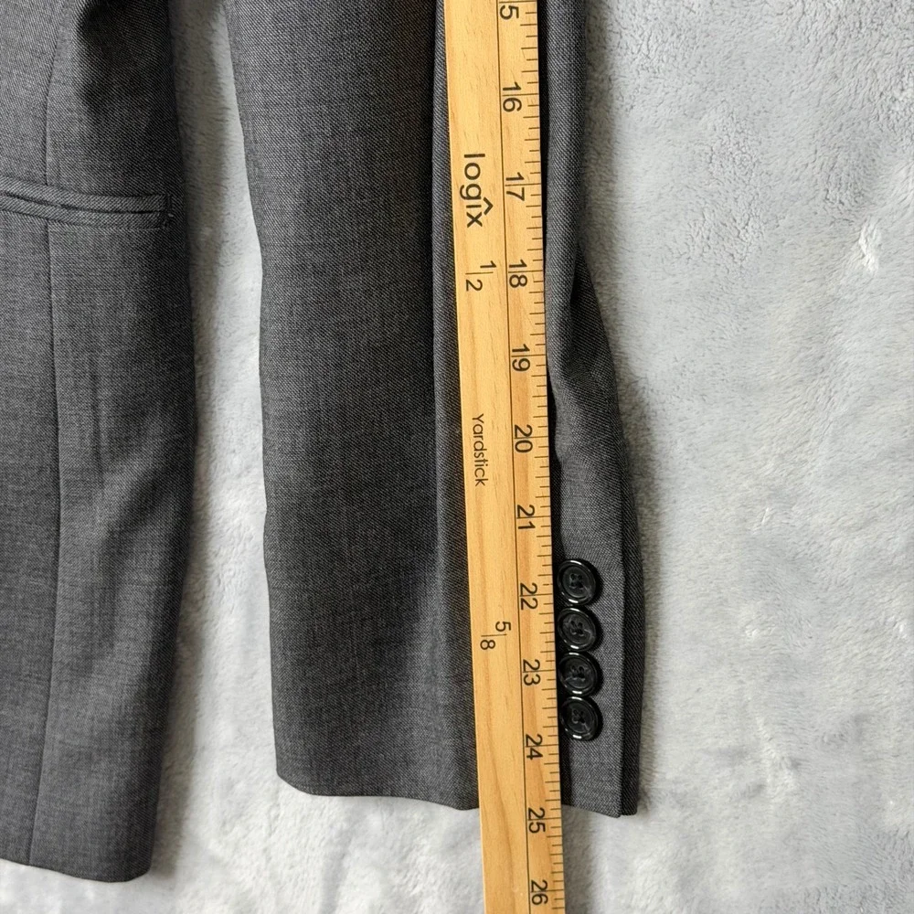 J. Crew Crosby Suit Jacket Blazer Tollegno 1900 Italian Wool Mens 36R Grey Sport